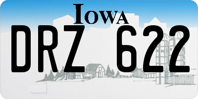 IA license plate DRZ622