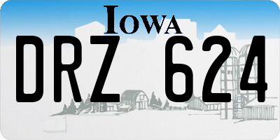 IA license plate DRZ624
