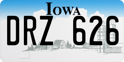 IA license plate DRZ626