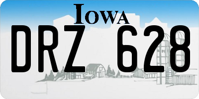 IA license plate DRZ628