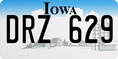 IA license plate DRZ629