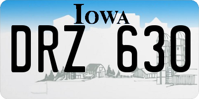 IA license plate DRZ630