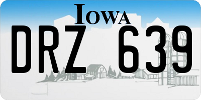 IA license plate DRZ639
