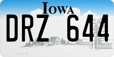 IA license plate DRZ644
