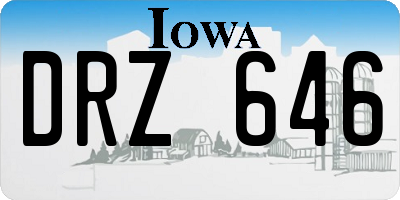 IA license plate DRZ646