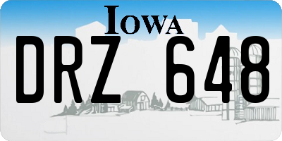 IA license plate DRZ648