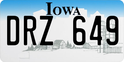 IA license plate DRZ649