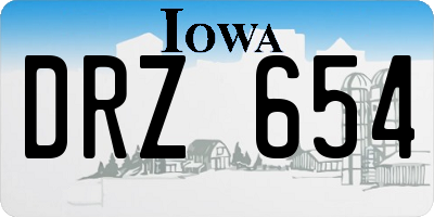 IA license plate DRZ654