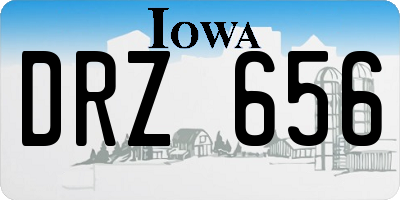 IA license plate DRZ656