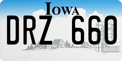 IA license plate DRZ660