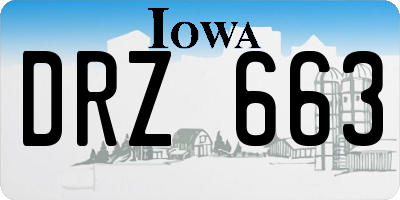 IA license plate DRZ663