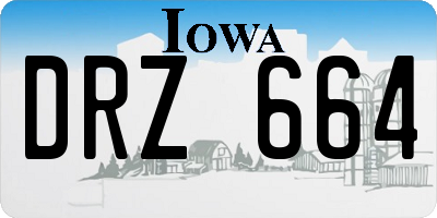 IA license plate DRZ664