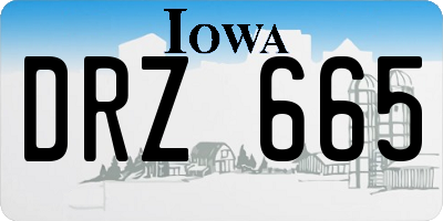 IA license plate DRZ665