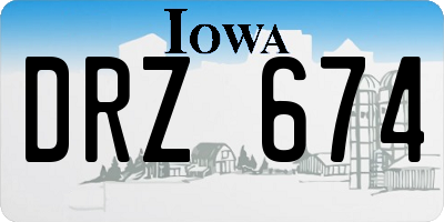 IA license plate DRZ674