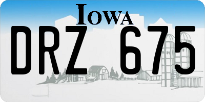 IA license plate DRZ675