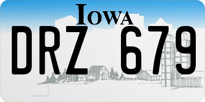 IA license plate DRZ679