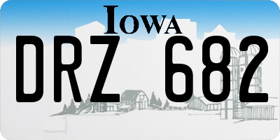 IA license plate DRZ682