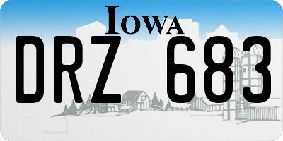 IA license plate DRZ683