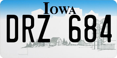 IA license plate DRZ684
