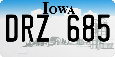 IA license plate DRZ685