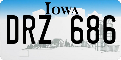 IA license plate DRZ686