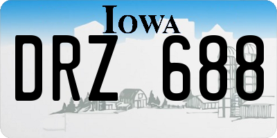 IA license plate DRZ688