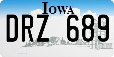 IA license plate DRZ689
