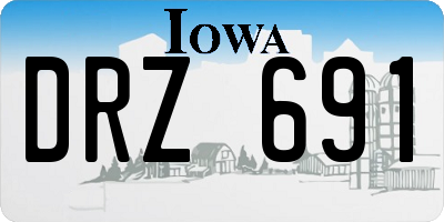 IA license plate DRZ691