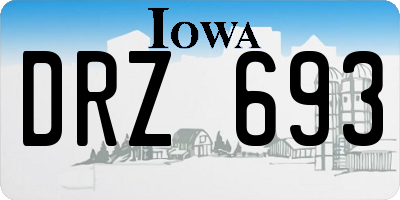 IA license plate DRZ693