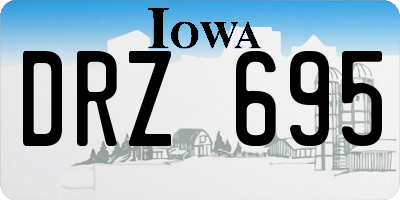 IA license plate DRZ695