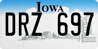 IA license plate DRZ697