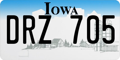 IA license plate DRZ705