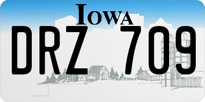 IA license plate DRZ709