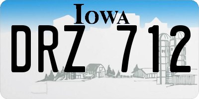 IA license plate DRZ712