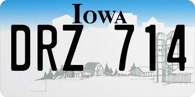 IA license plate DRZ714