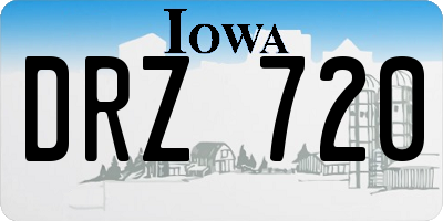 IA license plate DRZ720