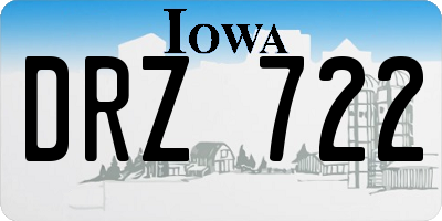 IA license plate DRZ722