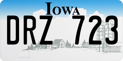 IA license plate DRZ723