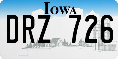 IA license plate DRZ726