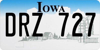 IA license plate DRZ727