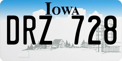 IA license plate DRZ728