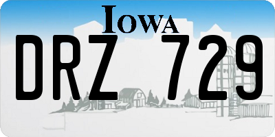 IA license plate DRZ729
