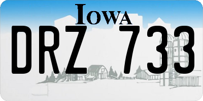 IA license plate DRZ733