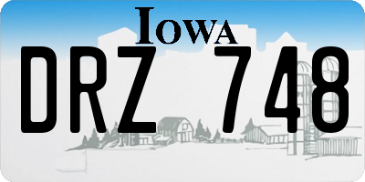 IA license plate DRZ748