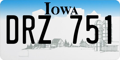 IA license plate DRZ751