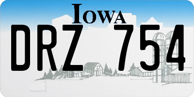 IA license plate DRZ754