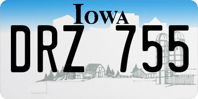 IA license plate DRZ755