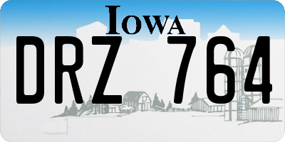 IA license plate DRZ764