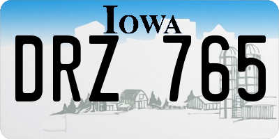 IA license plate DRZ765
