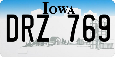 IA license plate DRZ769